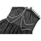 Dark in Love Valentina Red Velvet Mesh Panel Goth Dress