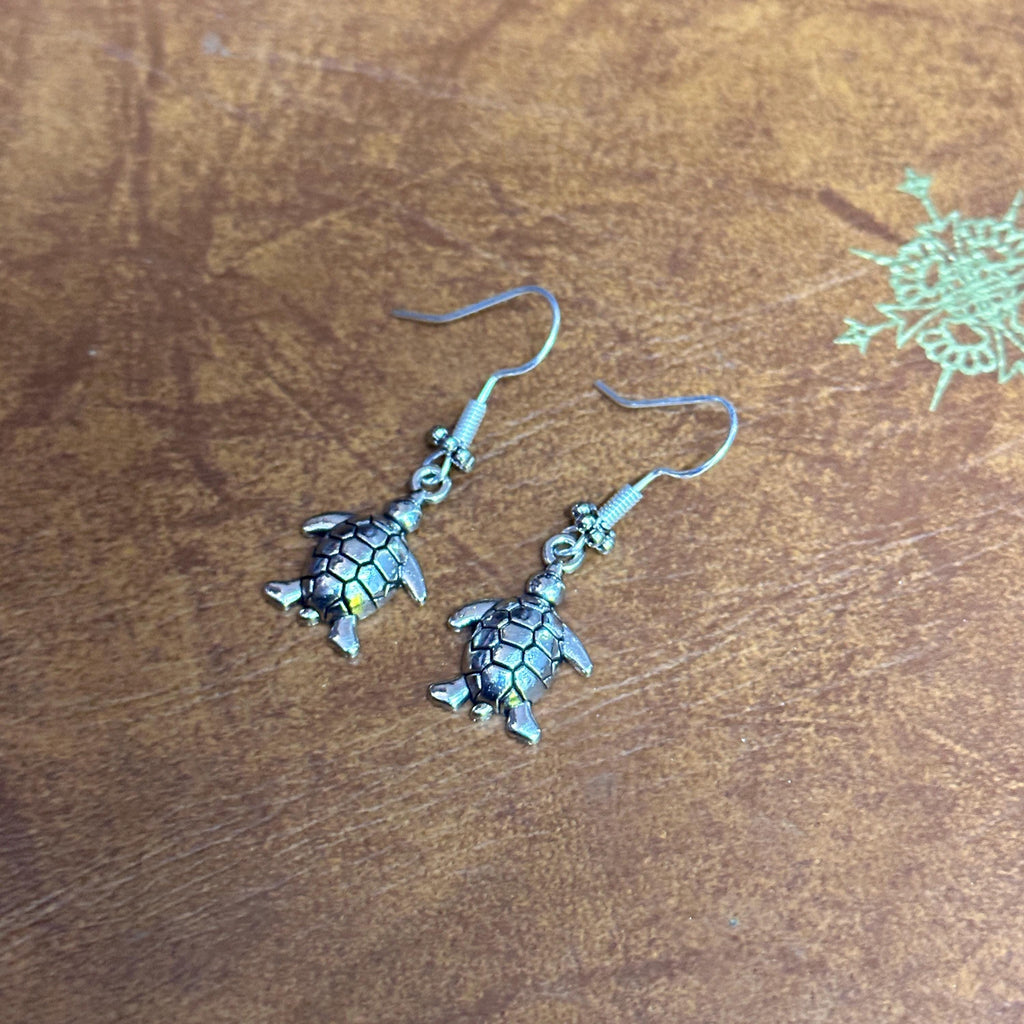 Moon Star Charm Drop Earrings