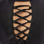 Innocent Lifestyle Emerson Hooded Cardigan with Cut Out Lace Up Feature