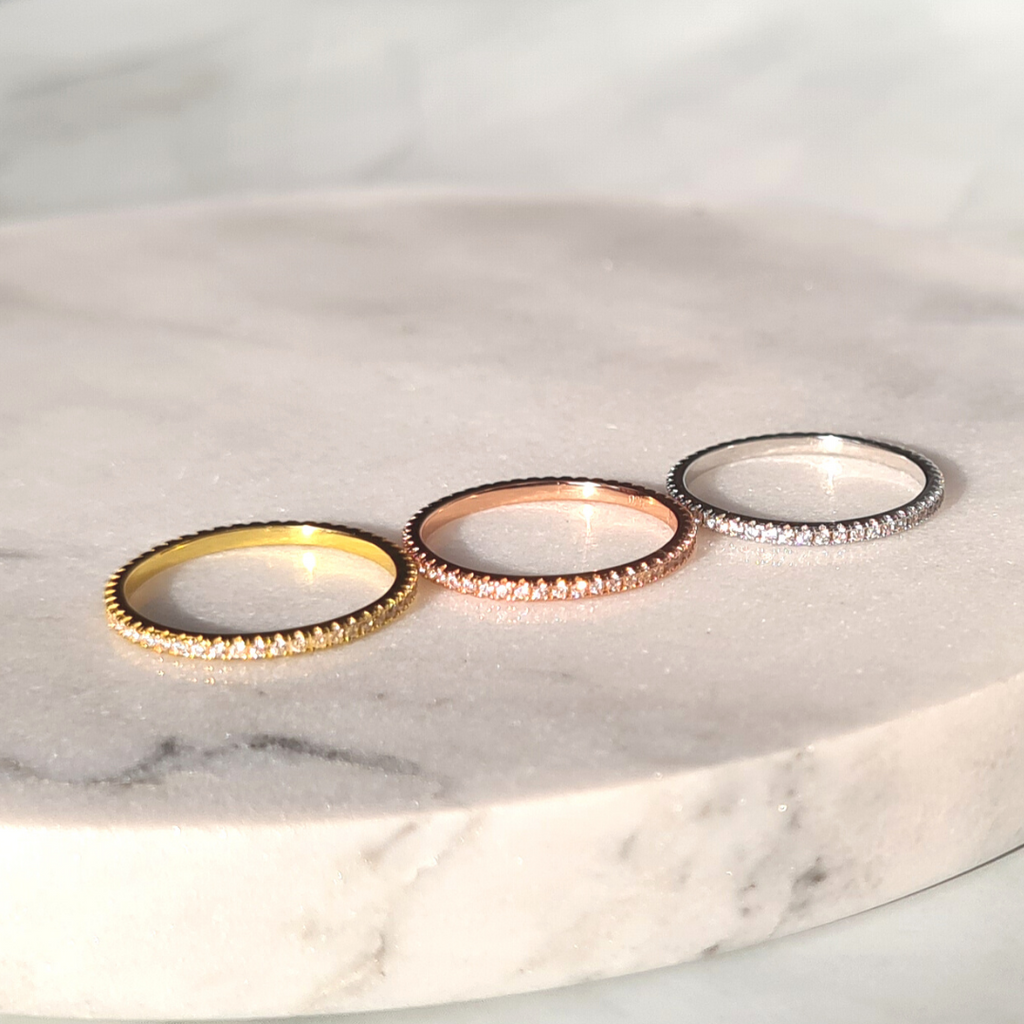 Slim Full Eternity Ring (1.2 mm) in Sterling Silver