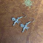 Flying Fairy Charm Drop Earrings