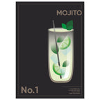 Cocktail 'Mojito' - Premium Matte Paper Poster 21x29.7 cm 8x12"