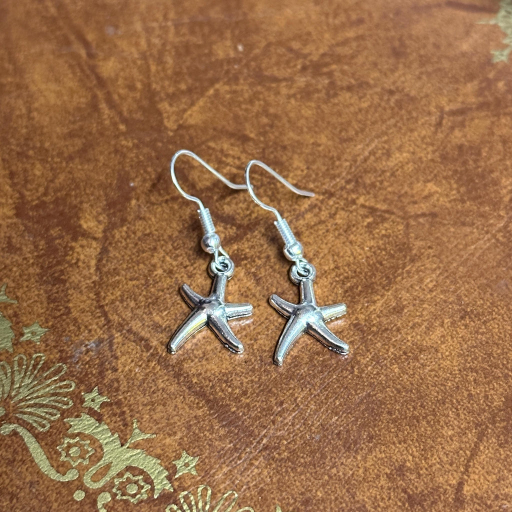 Moon Star Charm Drop Earrings
