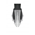 Dark in Love Draven Layered Mesh & Faux Leather Waist Cincher Skirt