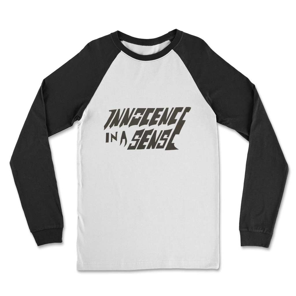 Innocence Women's Classic Raglan Long Sleeve Shirt Black White Unisex