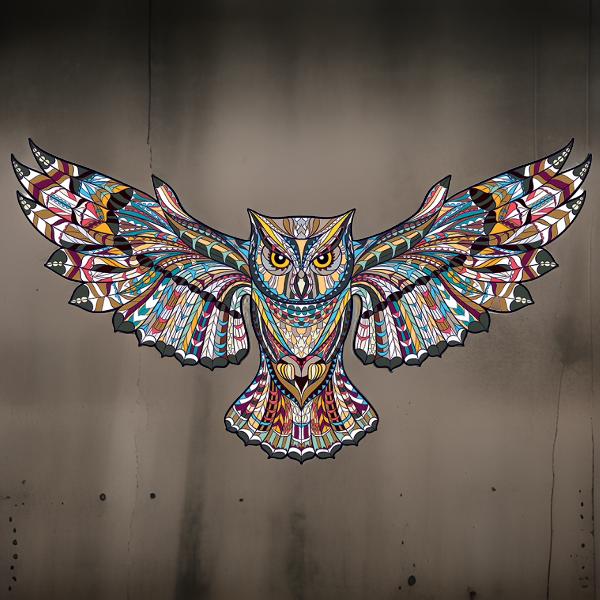 Wooden Animal and Nature Puzzles Flying Owl
