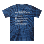 Care Instructions | White Print Tonal Spider Tie-Dye T-Shirt Navy Unisex