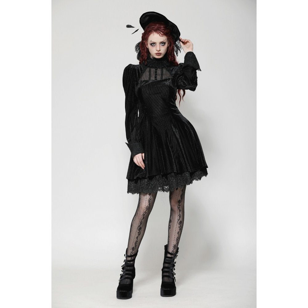 Dark in Love Inez Dark Elegant Velvet Lace Gown