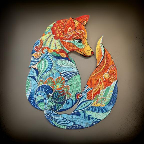 Wooden Animal and Nature Puzzles Gentle Fox