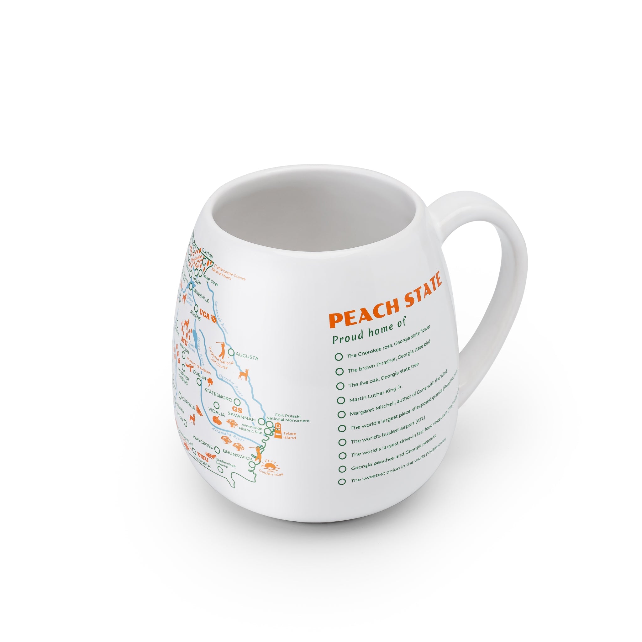 Georgia Map Color In Travel Mug