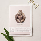 Animal Lover Charity Greeting Card Gorilla 'Just breathe' funny card