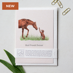 Animal Lover Charity Greeting Card Horse and dog 'Best friends forever' card