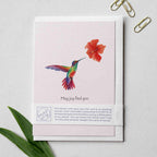Animal Lover Charity Greeting Card Hummingbird 'May joy find you' card
