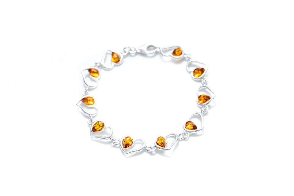 Amber Heart Bracelet