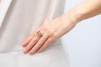 Floral Amber Cuff Ring
