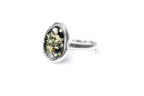 Green Amber ELEMENT Solitaire Adjustable Ring (PRE-ORDER)