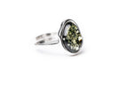 Green Amber ELEMENT Solitaire Adjustable Ring (PRE-ORDER)