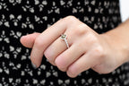 Green Amber Bubble Stacking Ring