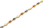 Multicoloured Gold Oval Bracelet