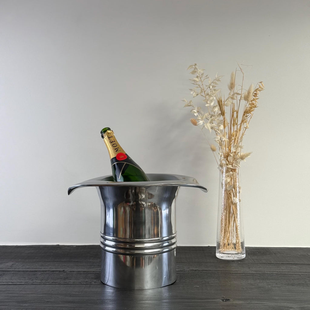 Top Hat XL ~ Solid Cast Champagne Ice Bucket - Wine Cooler Bath