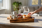 Luxury Handcrafted Olive Wood Tray | Rectangular Serving Board with Handles