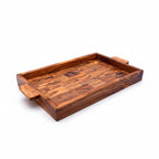 Luxury Handcrafted Olive Wood Tray | Rectangular Serving Board with Handles