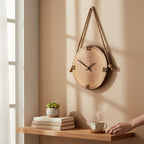 Wall Clock with Hanging Rope | Luxury Rustic Home Decor