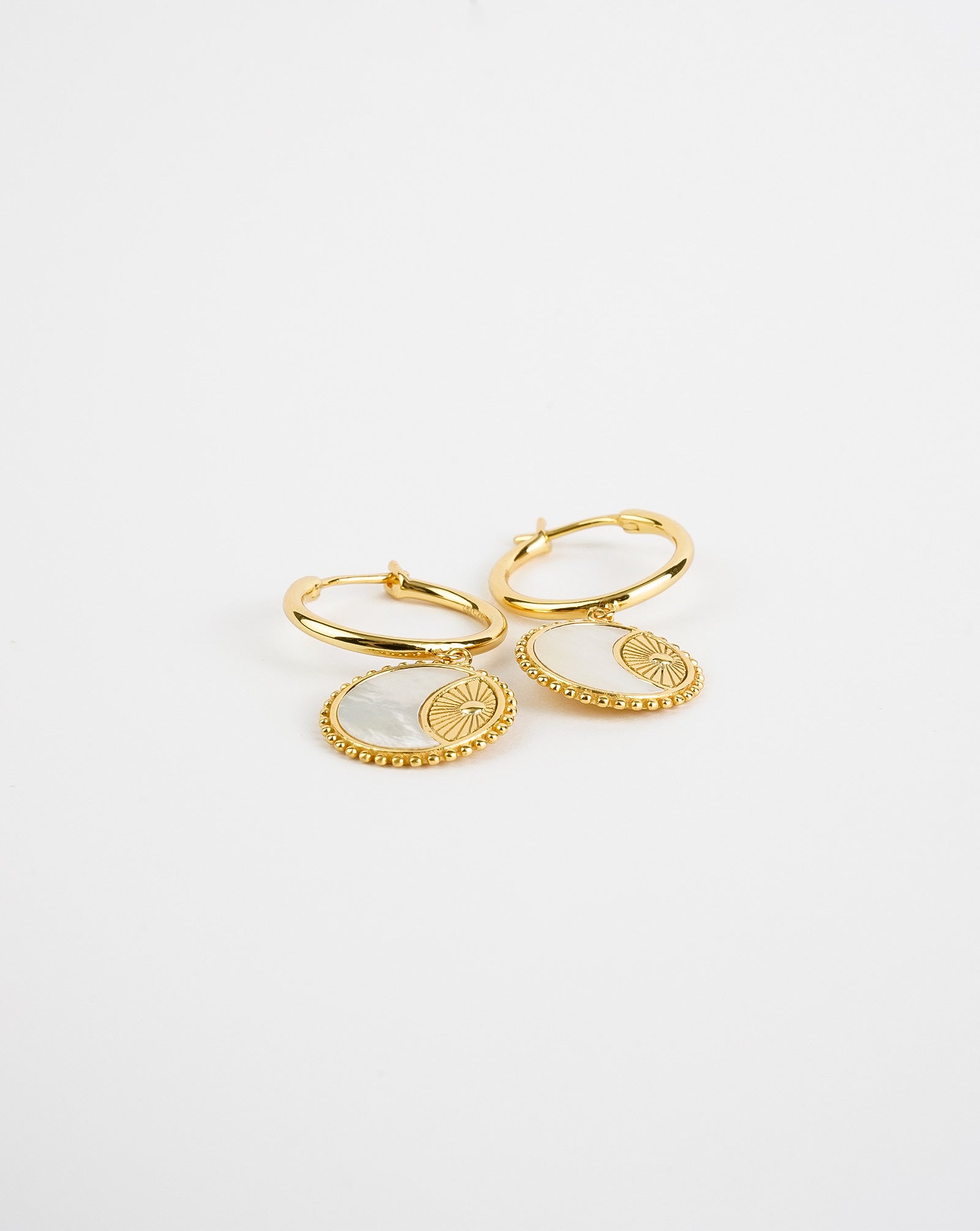 Ray of Sun Mother of Pearl Earrings