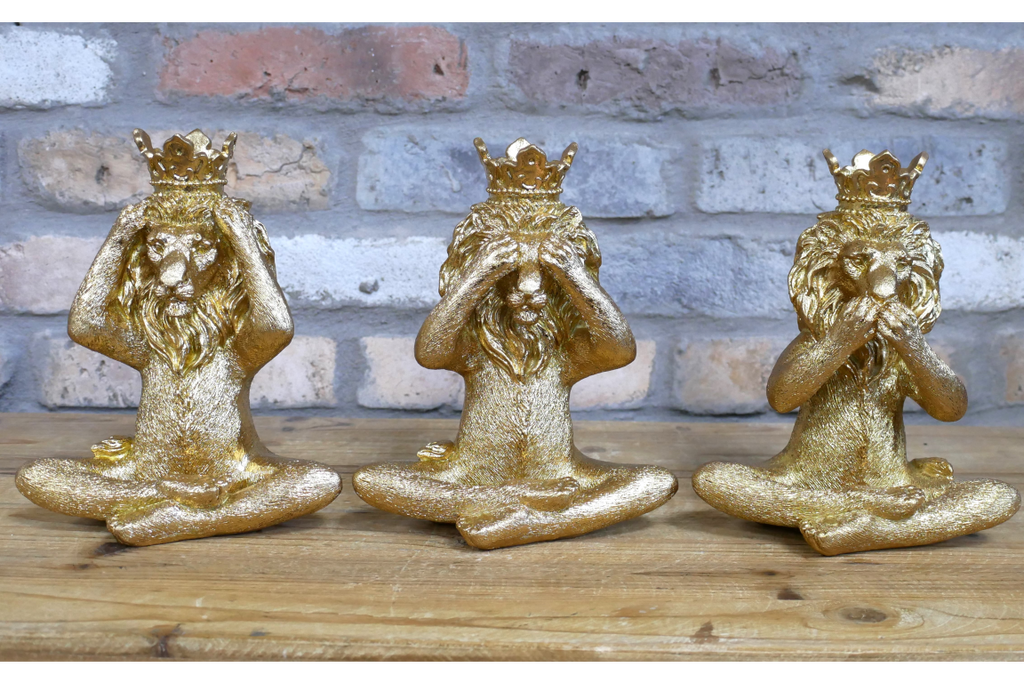 Set Of 3 Lions