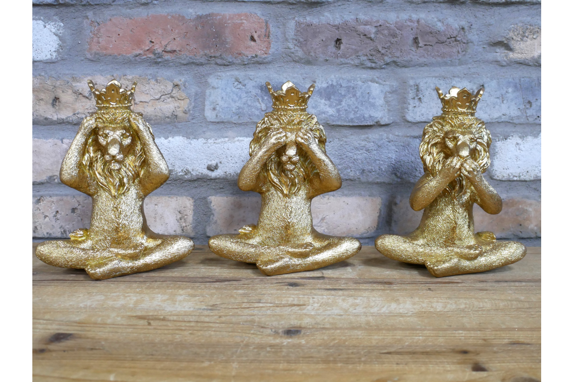 Set Of 3 Lions