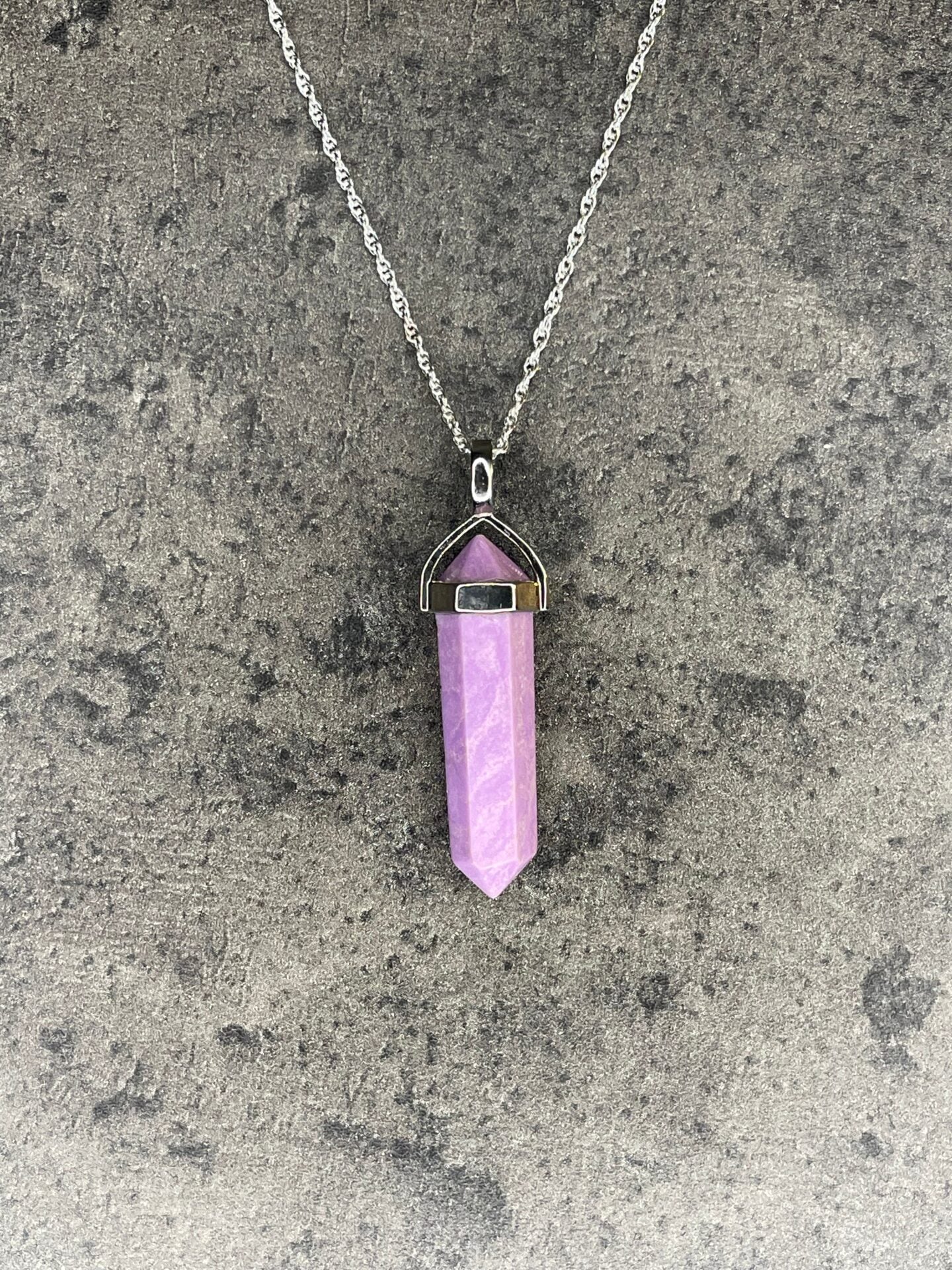 Inner Peace Pendant - Phosphosiderite With sterling silver necklace