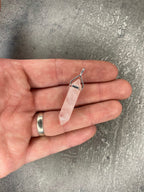 Love pendant - Rose quartz (sterling silver) Without necklace