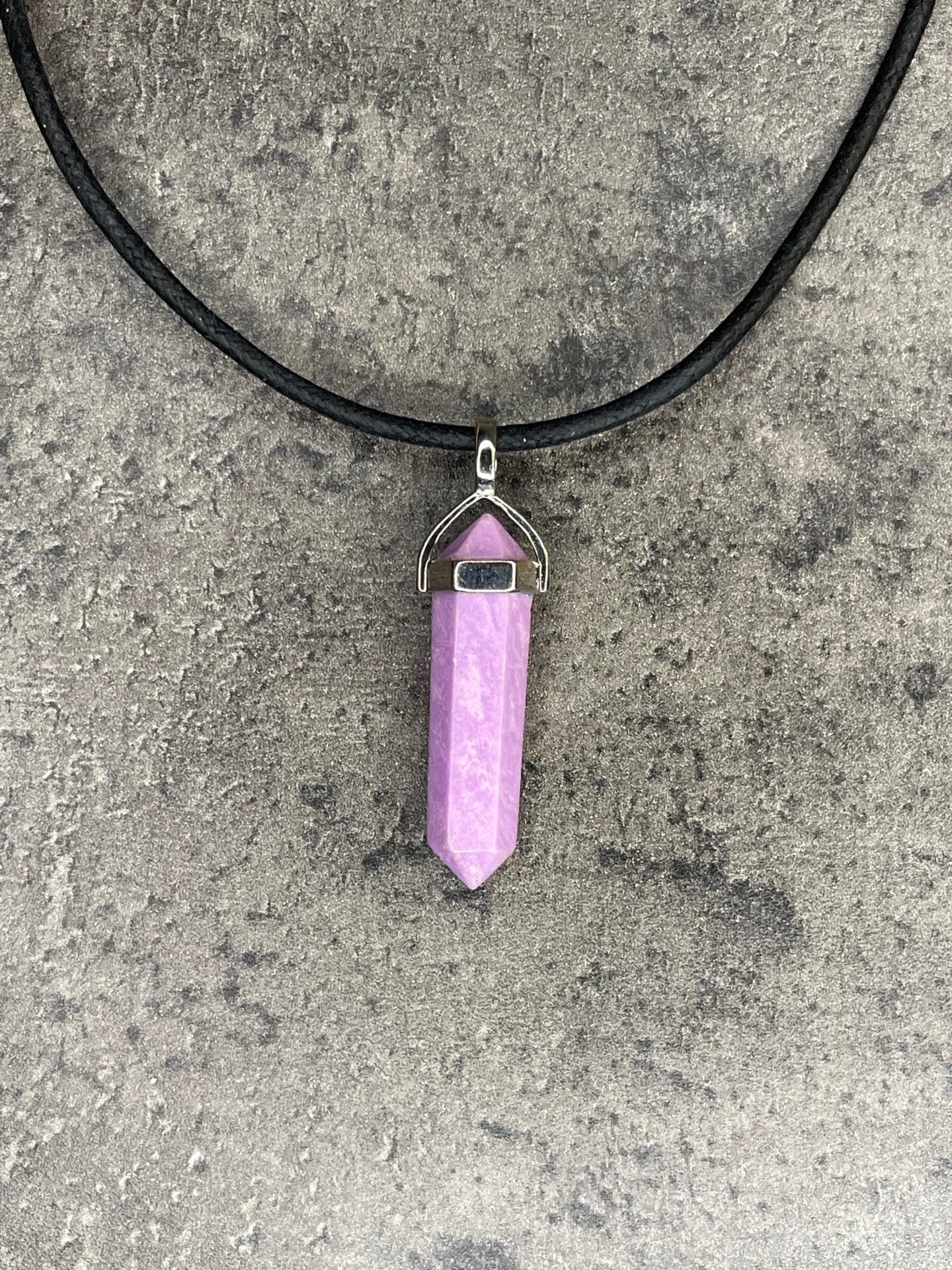 Inner Peace Pendant - Phosphosiderite With cotton chord necklace