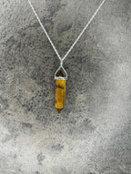 Willpower pendant - Tiger's eye (sterling silver) With sterling silver necklace