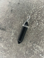 Protection pendant - Black obsidian (sterling silver)