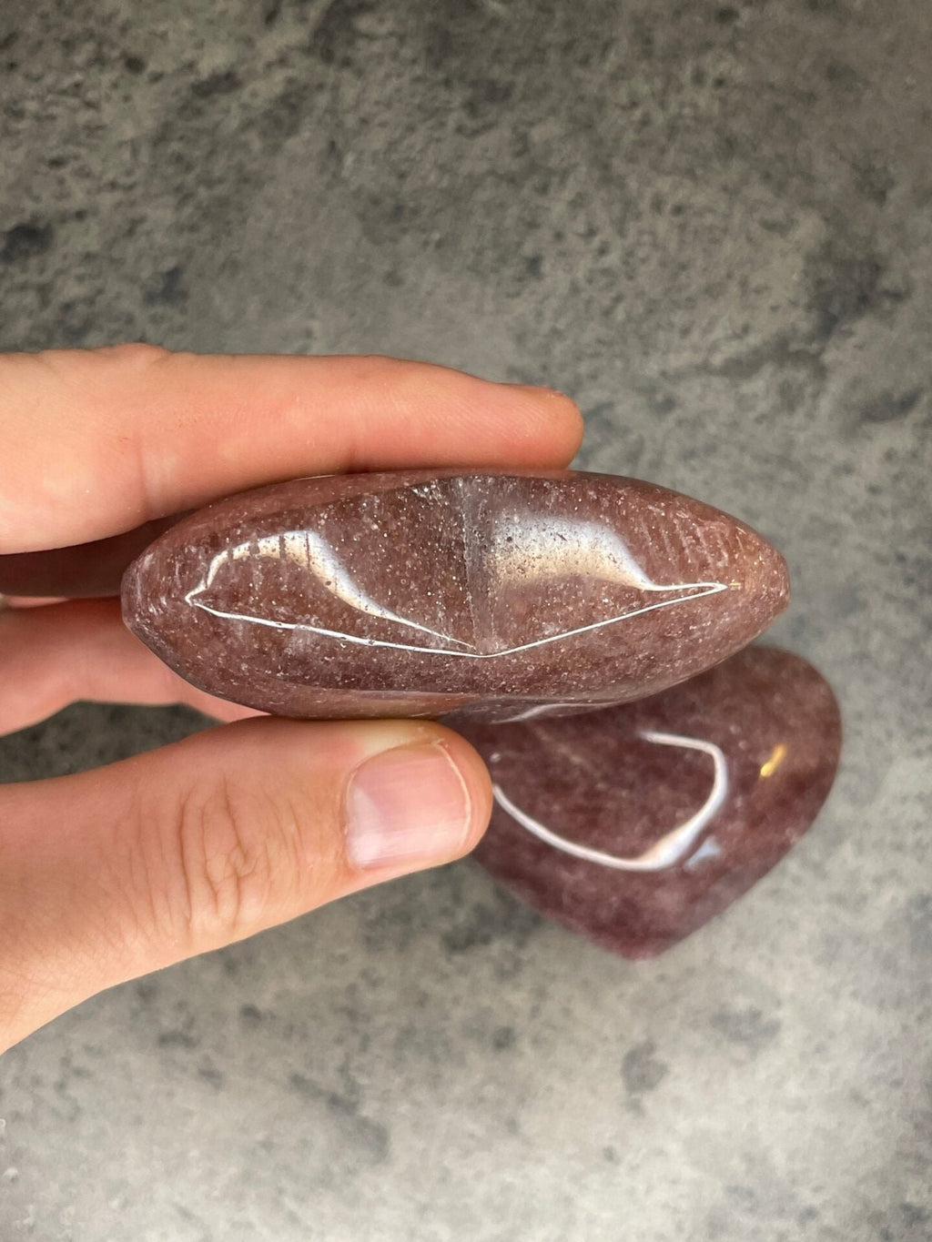 Strawberry Quartz - XL heart