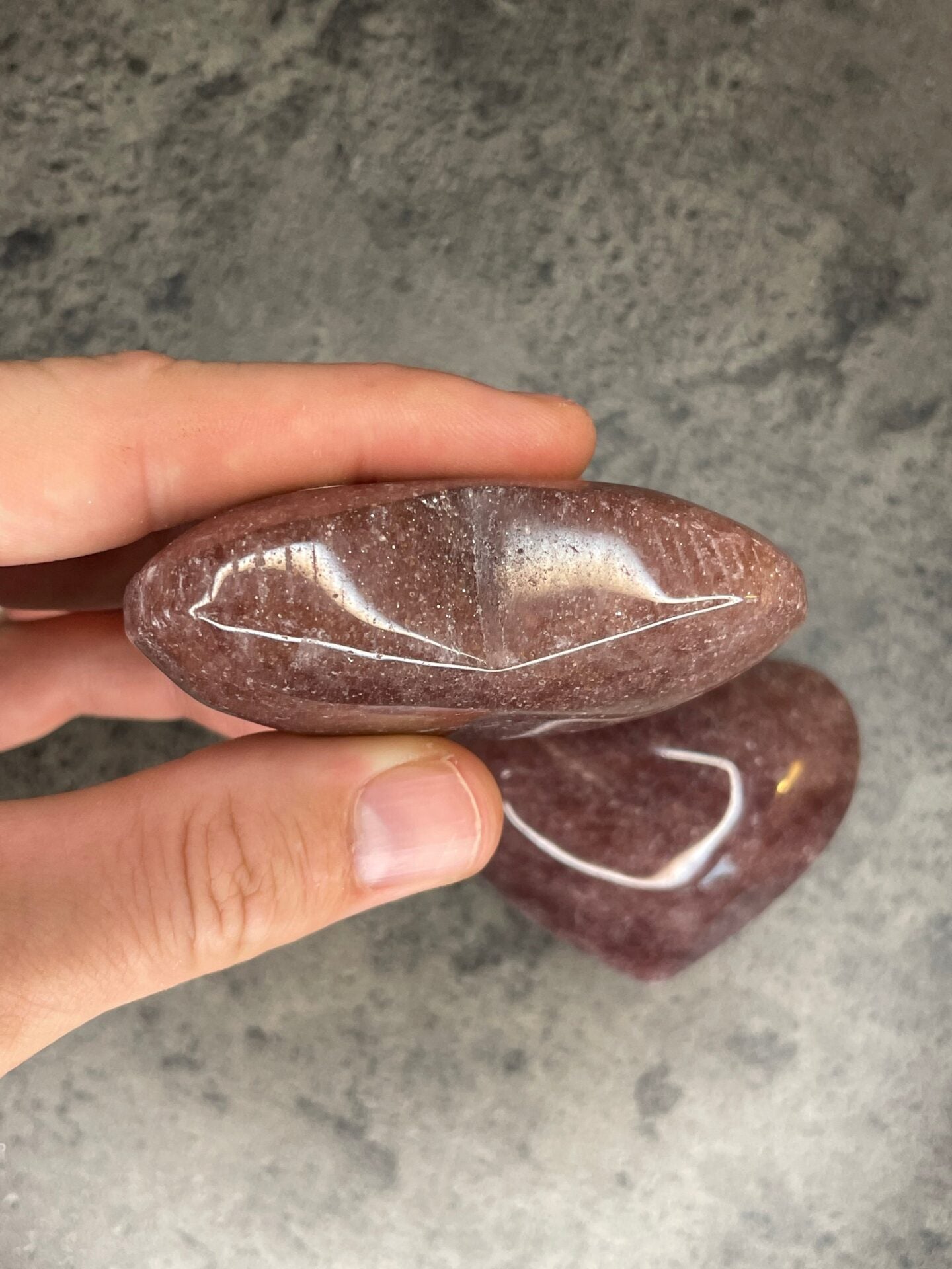 Strawberry Quartz - XL heart