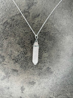 Love pendant - Rose quartz (sterling silver) With sterling silver necklace