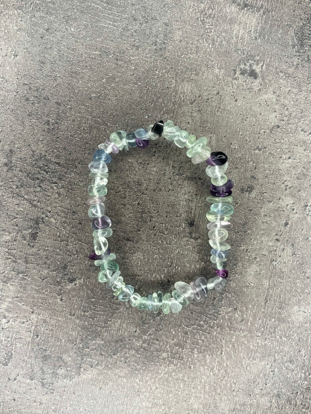 Fluorite - Crystal chip bracelet
