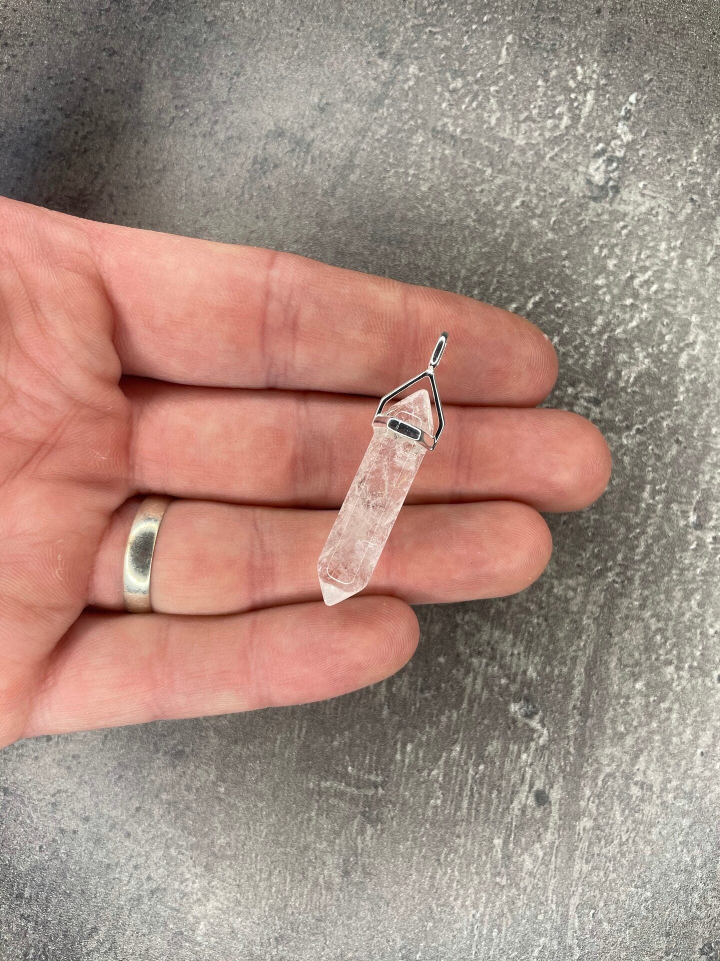 Positivity pendant - Clear quartz (sterling silver) Without necklace