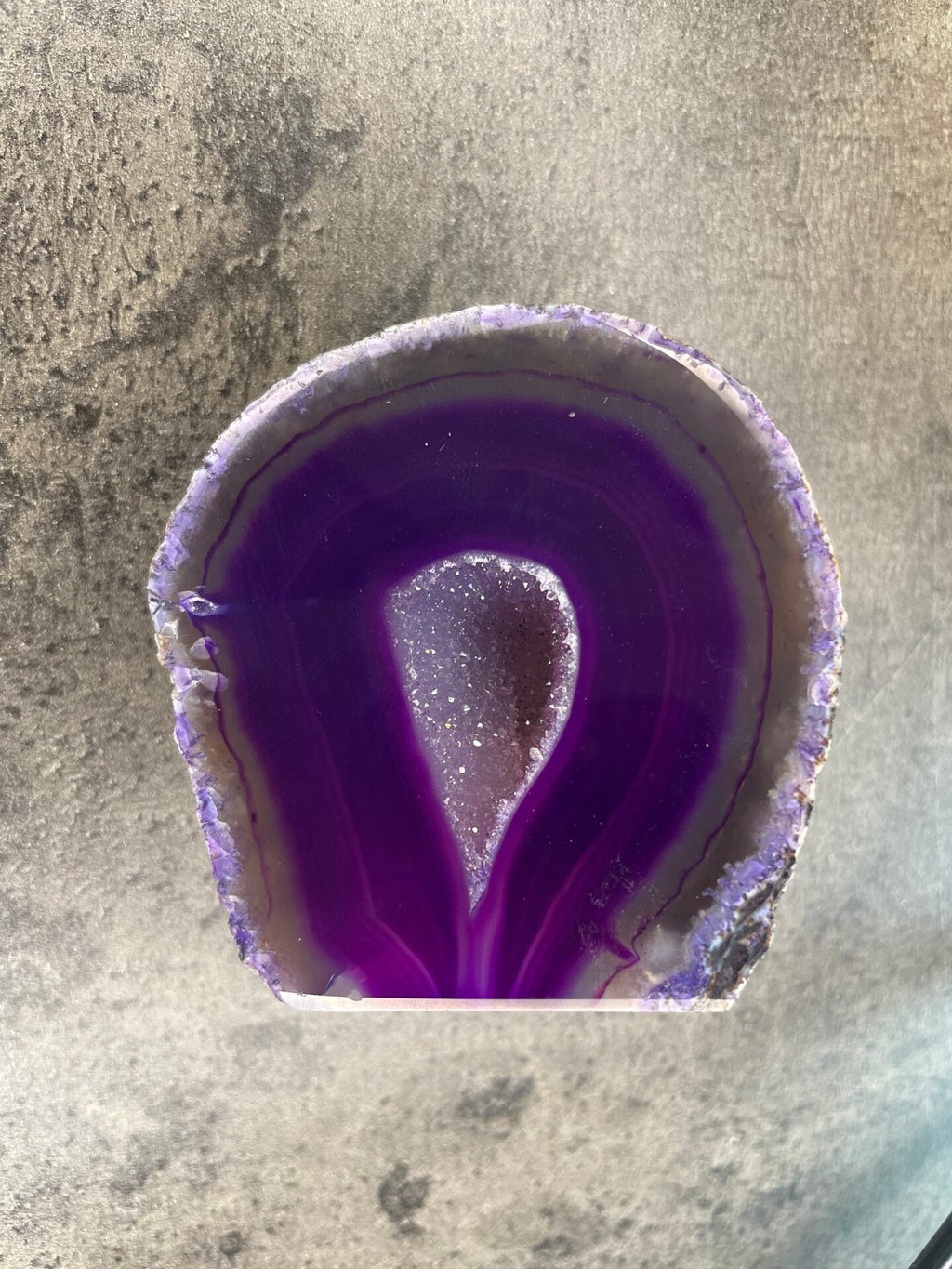 Purple Agate - Rough, polished slab