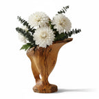 Handcrafted Olive Wood Pitcher Vase (33x20x30) | One-of-a-Kind Real Piece