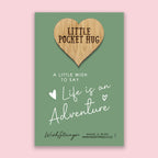 Pocket Hug - Life is an Adventure | Thoughtful Gift for Travelers & Explorers | Keepsake Token for Sending Hugs & Safe Travels