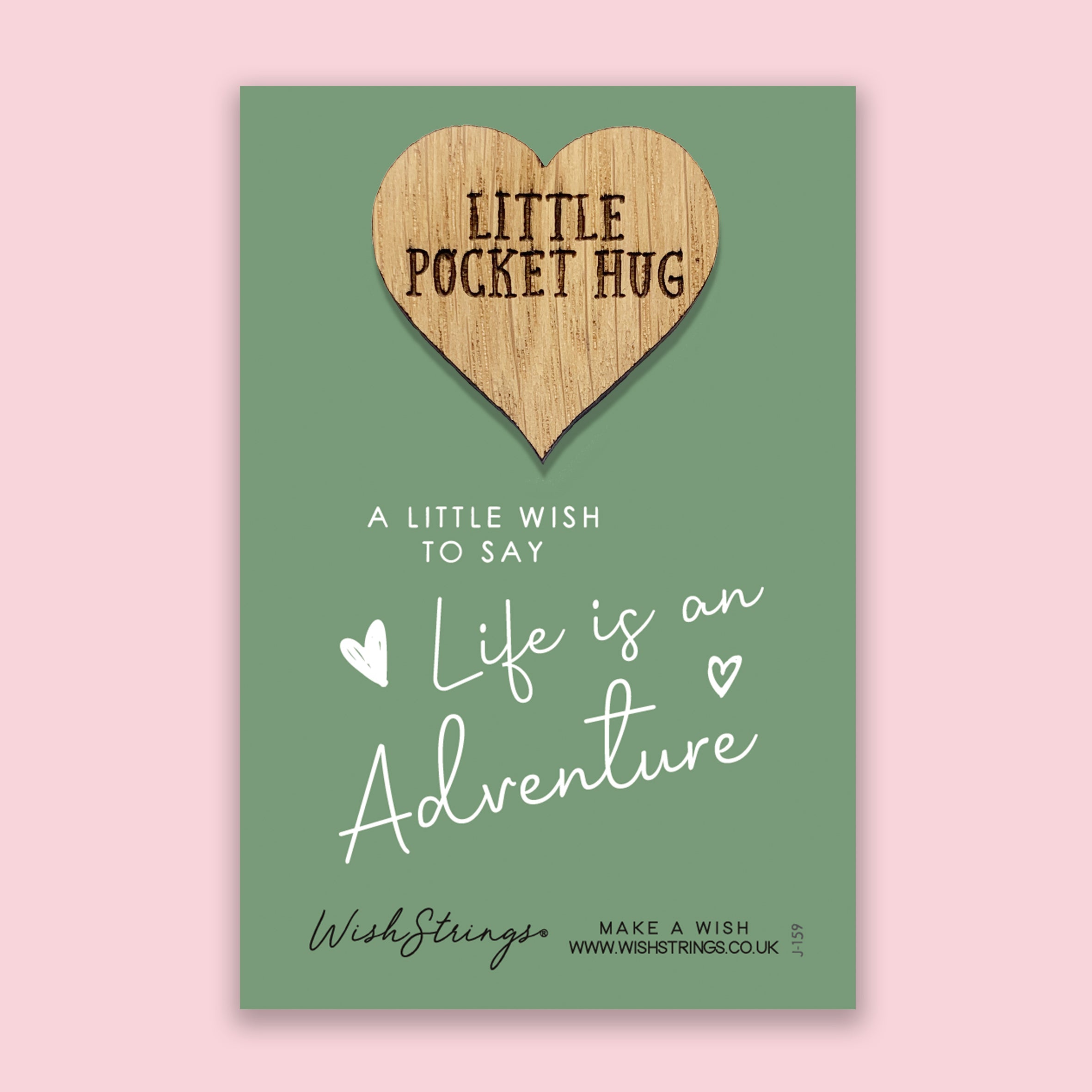 Pocket Hug - Life is an Adventure | Thoughtful Gift for Travelers & Explorers | Keepsake Token for Sending Hugs & Safe Travels