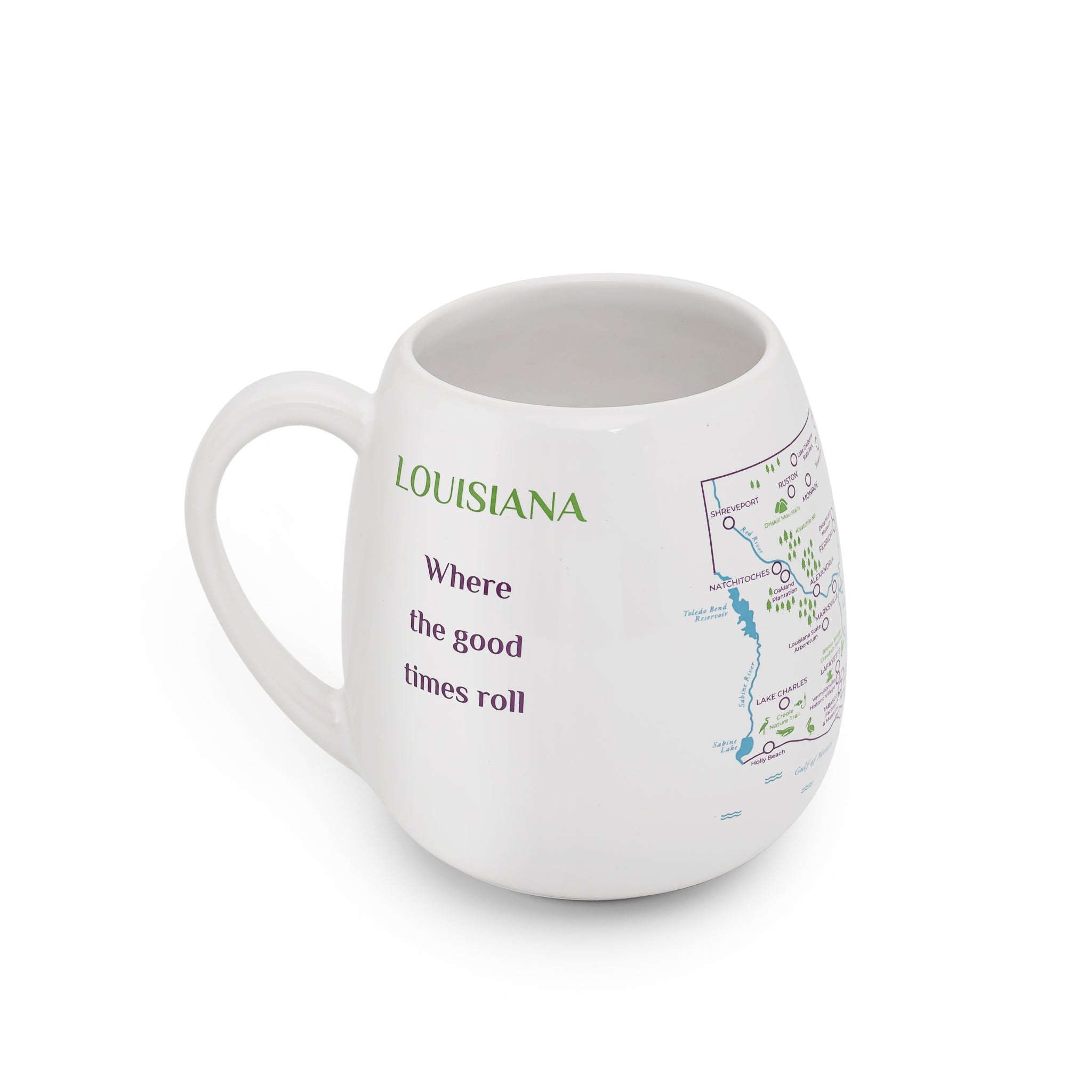 Louisiana Map Color In Travel Mug