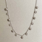Hanaali Silver Tone Shell Necklace