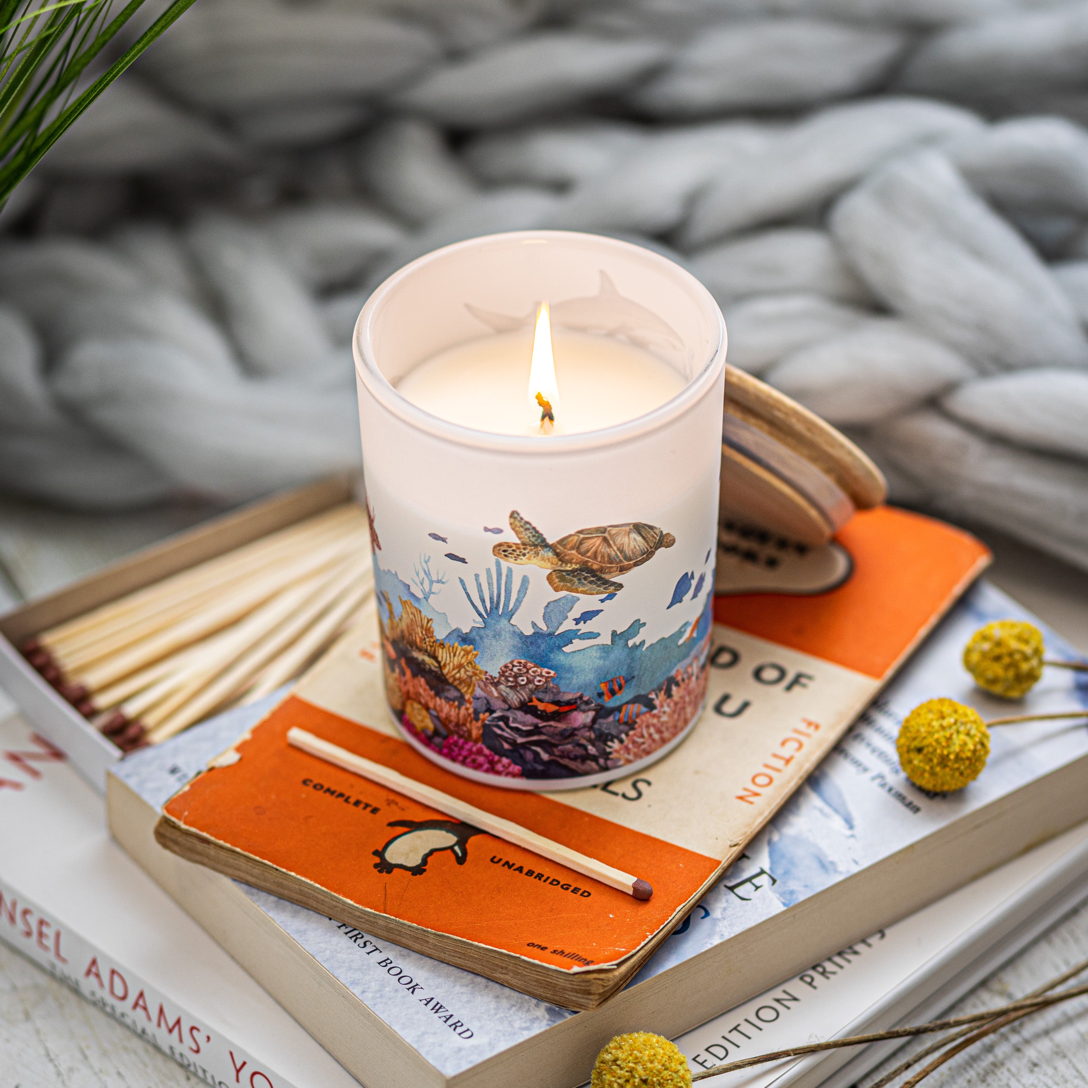 Marine Soy Scented Candle | Fresh Bergamot & Vetiver