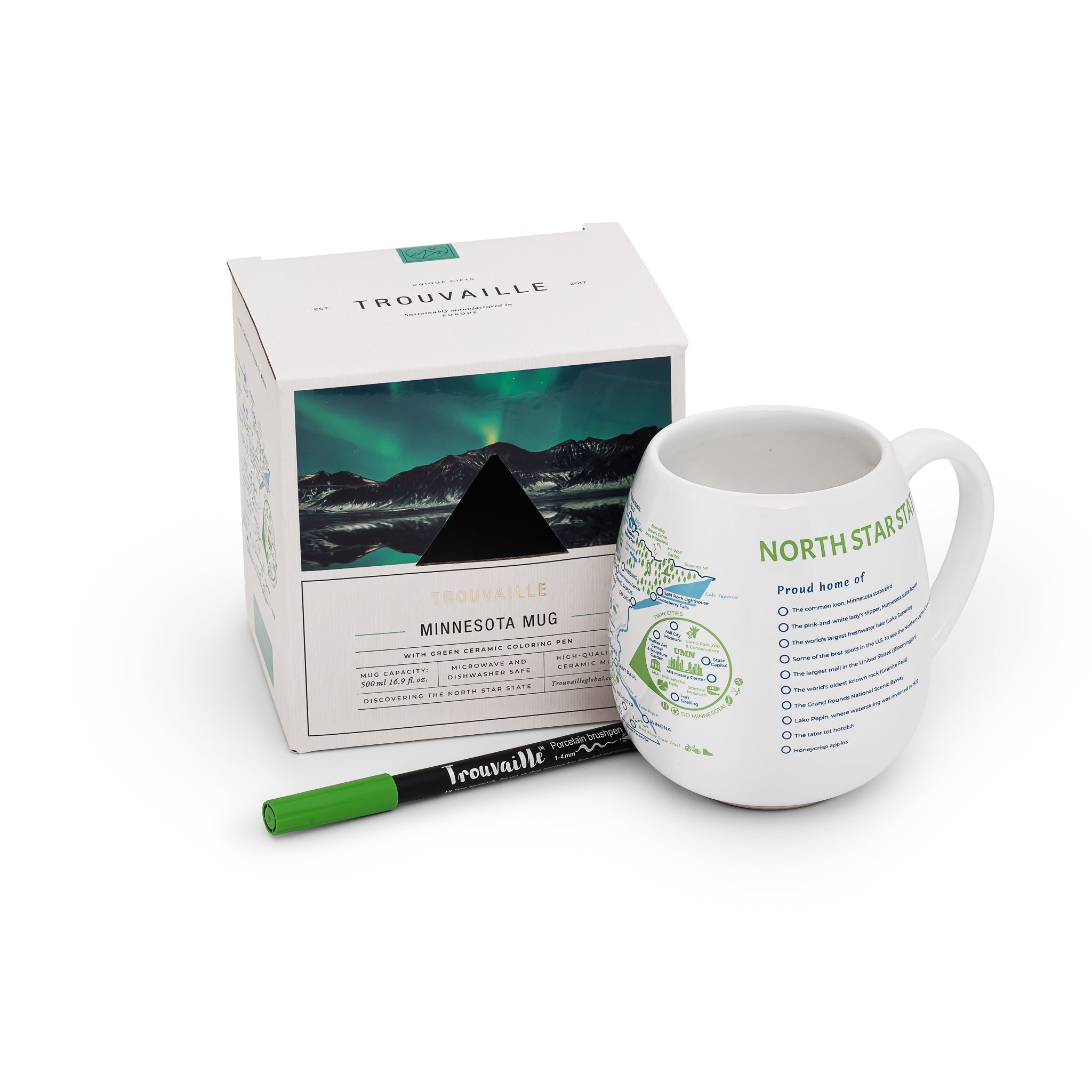 Minnesota Map Color In Travel Mug