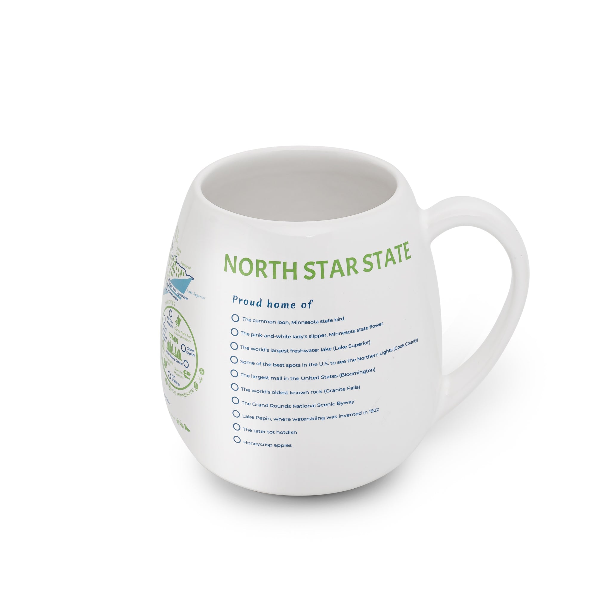 Minnesota Map Color In Travel Mug