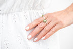 ESSENTIALS Green Amber Solitaire Ring